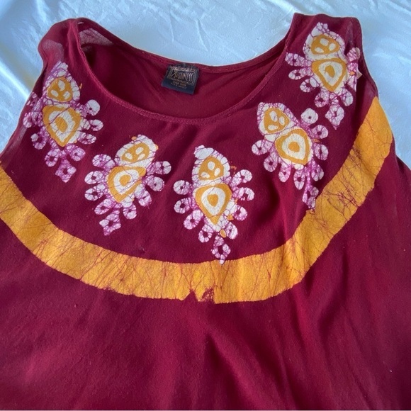 6 for$20♥️Highness maroon and goldenrod yellow hippie boho top. - Picture 4 of 9